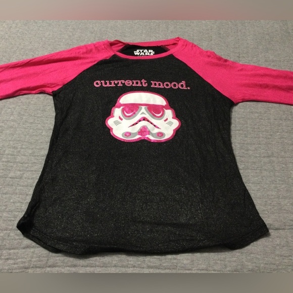 Star Wars Other - STAR WARS Storm Trooper Long Sleeve Raglan T-Shirt-Girls NWOT